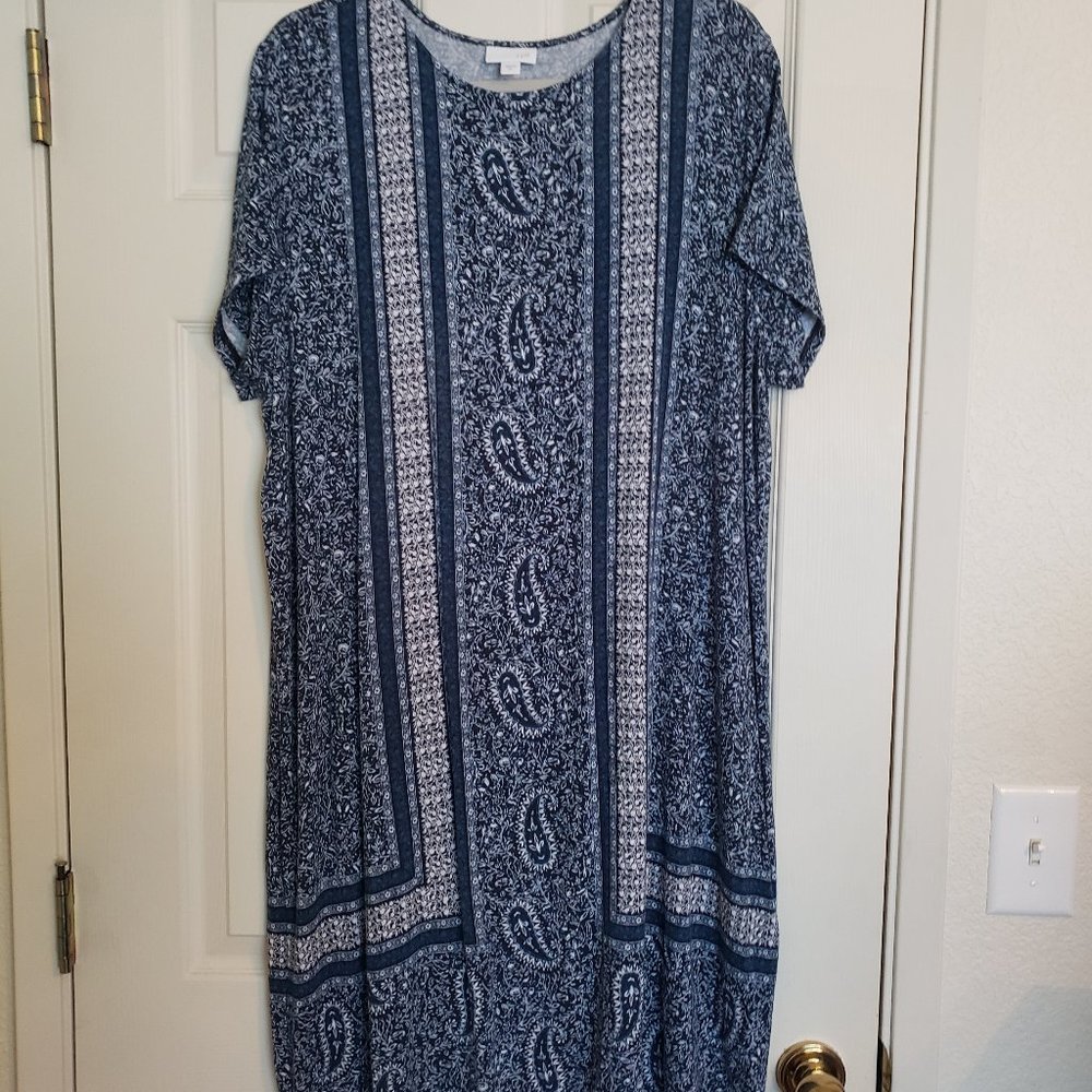 J Jill Lightly Used Summer-Weight Rayon Dress (XL)